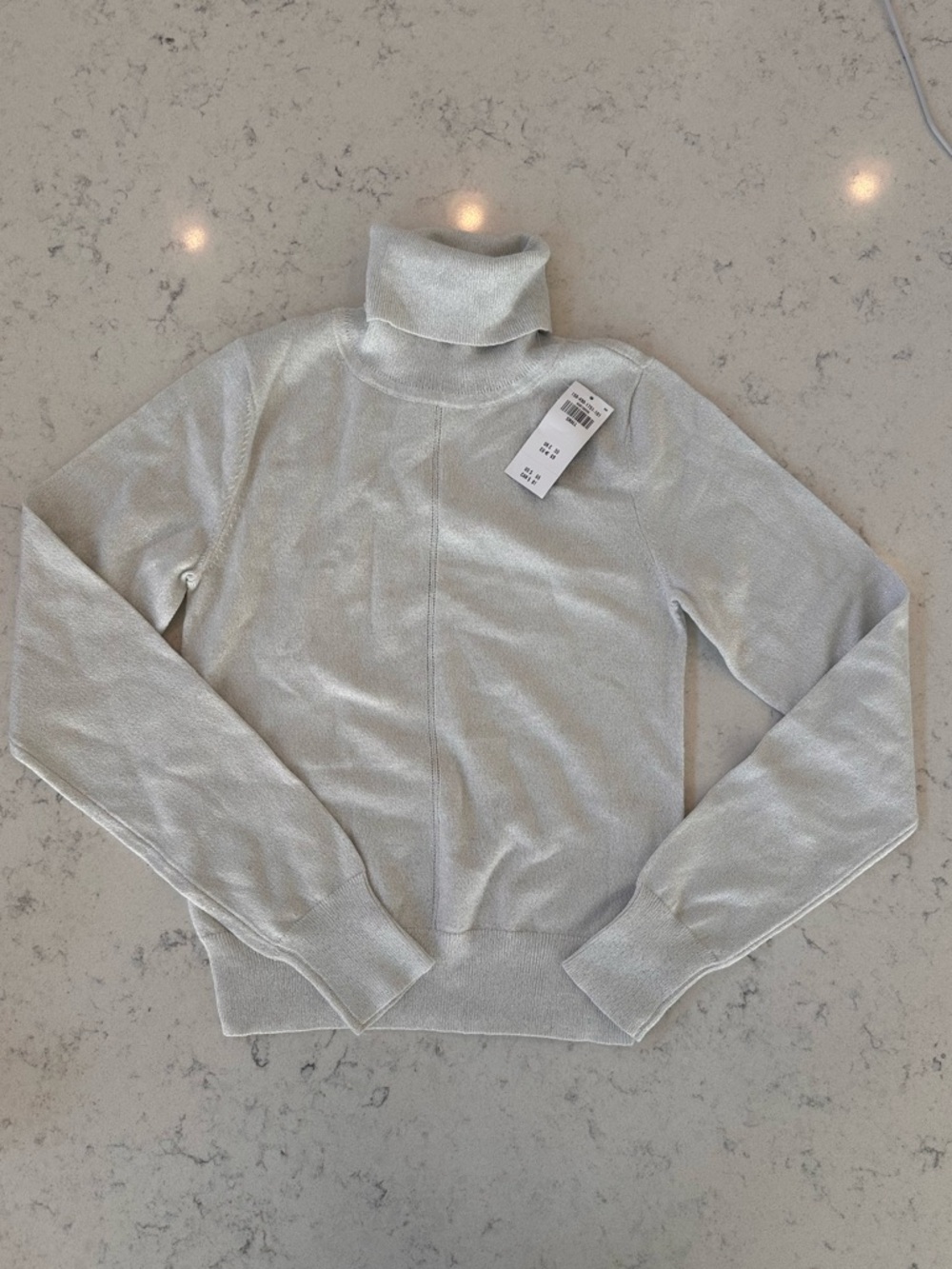 Abercrombie - Metallic Silver Turtleneck Sweater - Small